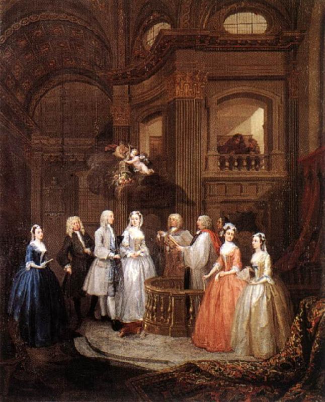HOGARTH, William The Marriage of Stephen Beckingham and Mary Cox f oil painting picture
